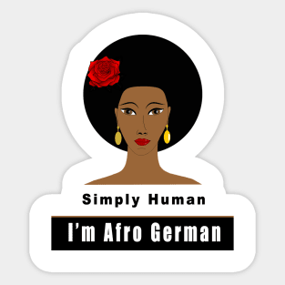 Afro German Sticker